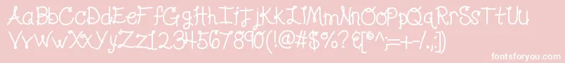 フォントKblolalovesme – ピンクの背景に白い文字
