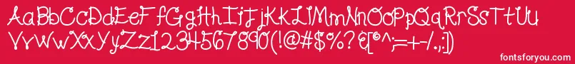 Kblolalovesme Font – White Fonts on Red Background