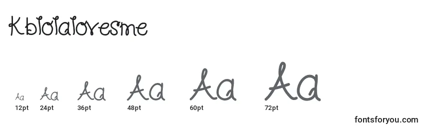 Размеры шрифта Kblolalovesme