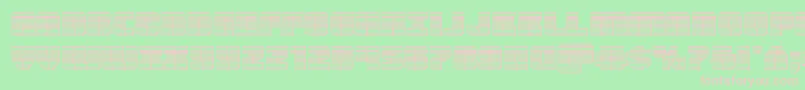 Warpthrusterchrome Font – Pink Fonts on Green Background