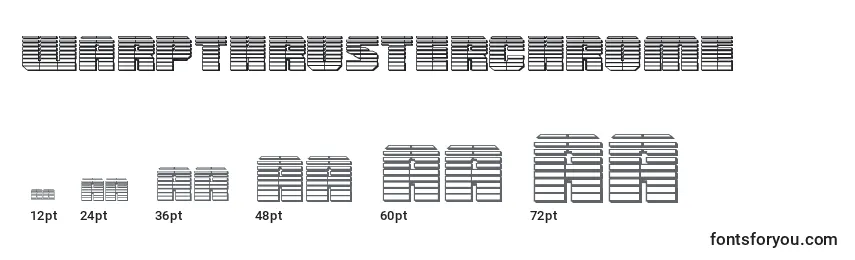 Размеры шрифта Warpthrusterchrome