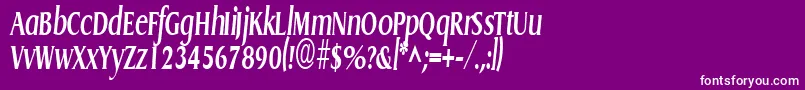 GriffoncondensedBoldItalic Font – White Fonts on Purple Background