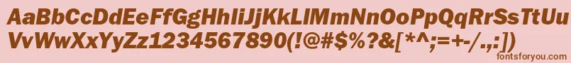 ItcfranklingothicstdHvyit Font – Brown Fonts on Pink Background