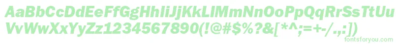 ItcfranklingothicstdHvyit Font – Green Fonts on White Background