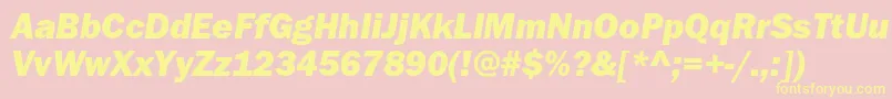 ItcfranklingothicstdHvyit Font – Yellow Fonts on Pink Background