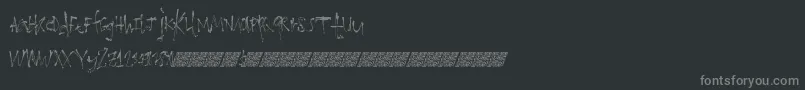 Loathingfear Font – Gray Fonts on Black Background