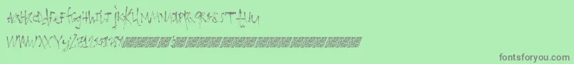 fuente Loathingfear – Fuentes Grises Sobre Fondo Verde