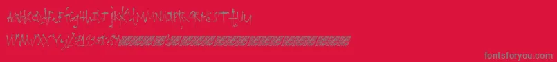 Loathingfear-Schriftart – Graue Schriften auf rotem Hintergrund