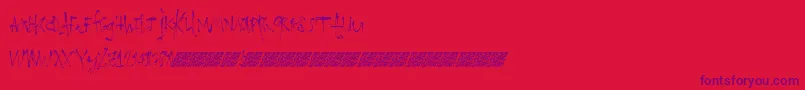 Loathingfear Font – Purple Fonts on Red Background
