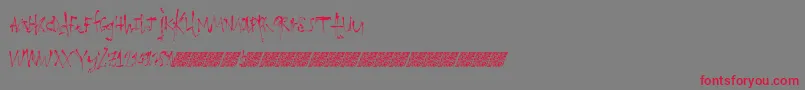 Loathingfear Font – Red Fonts on Gray Background