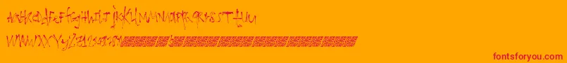 Loathingfear Font – Red Fonts on Orange Background