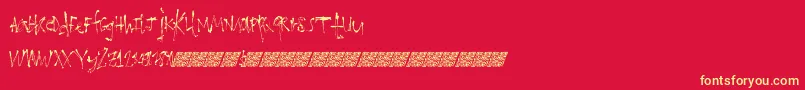 Loathingfear Font – Yellow Fonts on Red Background