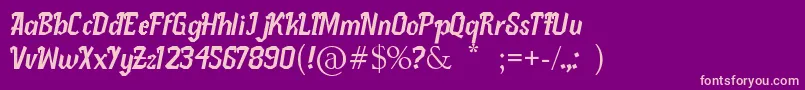 Pletakrutuk Font – Pink Fonts on Purple Background