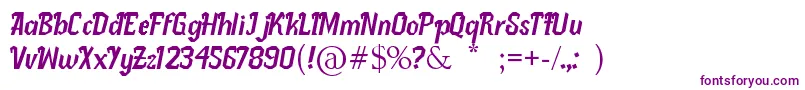 Pletakrutuk Font – Purple Fonts on White Background