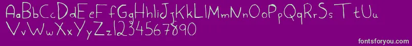 Aspargo Font – Green Fonts on Purple Background