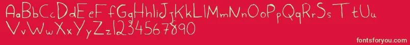 Aspargo Font – Green Fonts on Red Background