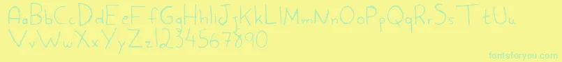 Aspargo Font – Green Fonts on Yellow Background