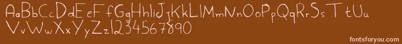 Aspargo Font – Pink Fonts on Brown Background