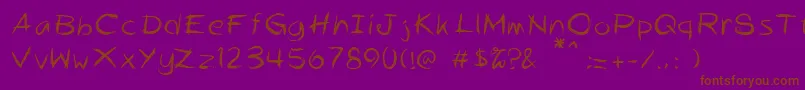 Alphahate Font – Brown Fonts on Purple Background