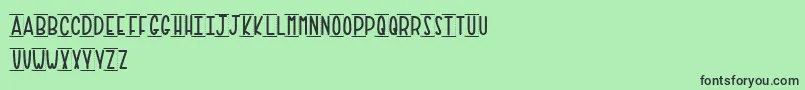 PaperTowel Font – Black Fonts on Green Background