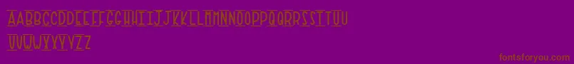 PaperTowel Font – Brown Fonts on Purple Background