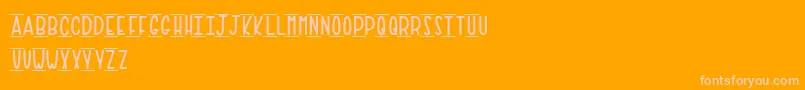 PaperTowel Font – Pink Fonts on Orange Background
