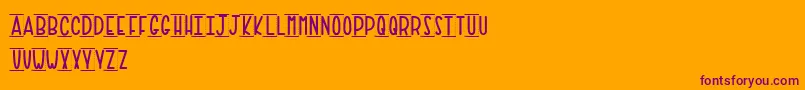 PaperTowel Font – Purple Fonts on Orange Background