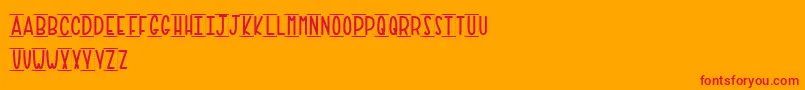 PaperTowel Font – Red Fonts on Orange Background