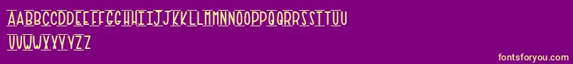 PaperTowel Font – Yellow Fonts on Purple Background