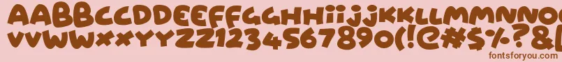 Wowsers Font – Brown Fonts on Pink Background