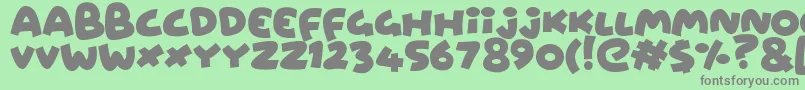 Wowsers Font – Gray Fonts on Green Background