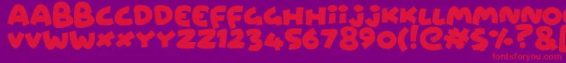 Wowsers Font – Red Fonts on Purple Background