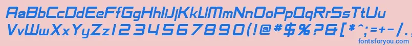 SfChaerilidaeBoldOblique Font – Blue Fonts on Pink Background