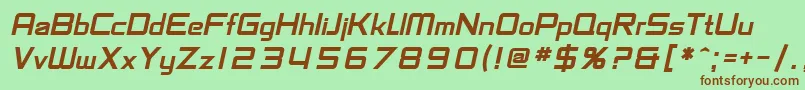 SfChaerilidaeBoldOblique Font – Brown Fonts on Green Background