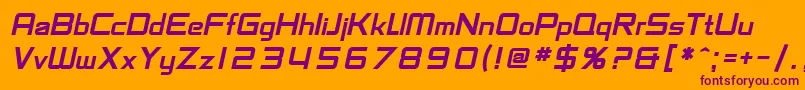 SfChaerilidaeBoldOblique Font – Purple Fonts on Orange Background