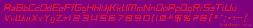 SfChaerilidaeBoldOblique Font – Red Fonts on Purple Background