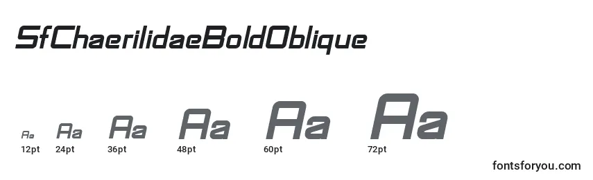 SfChaerilidaeBoldOblique Font Sizes