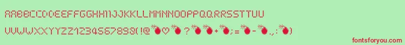 Schnee Font – Red Fonts on Green Background