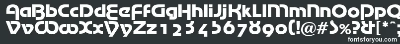 フォントWolfgang – 黒い背景に白い文字