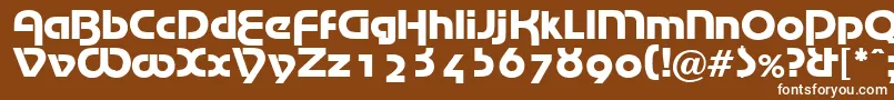 フォントWolfgang – 茶色の背景に白い文字