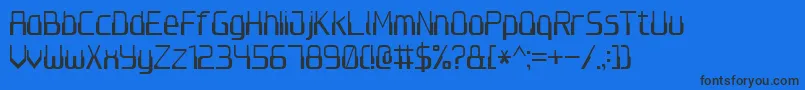 Computer7 Font – Black Fonts on Blue Background