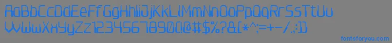 Computer7-Schriftart – Blaue Schriften auf grauem Hintergrund