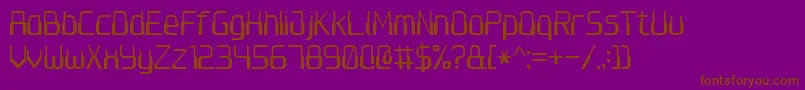 Computer7 Font – Brown Fonts on Purple Background