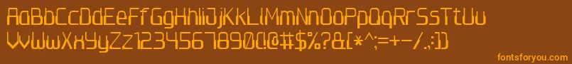 Computer7 Font – Orange Fonts on Brown Background