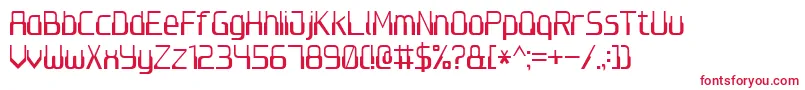 Computer7 Font – Red Fonts on White Background