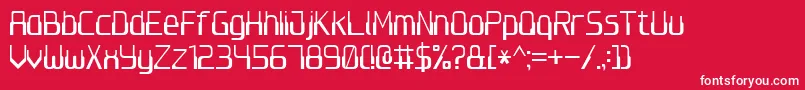 Computer7 Font – White Fonts on Red Background