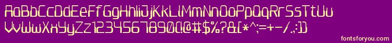 Computer7 Font – Yellow Fonts on Purple Background