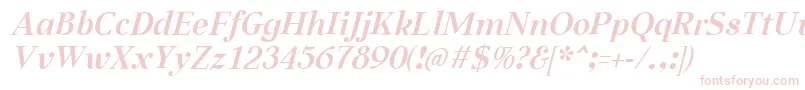 AabcedBoldItalic Font – Pink Fonts on White Background