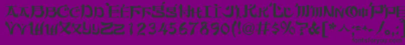 Orient2Normal Font – Black Fonts on Purple Background