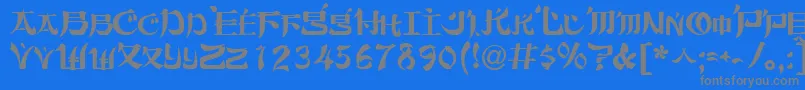 Orient2Normal Font – Gray Fonts on Blue Background